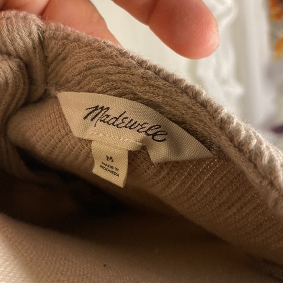 Madewell Ribbed‎ Short Sleeve Tan Top Size Medium - Picture 5 of 5